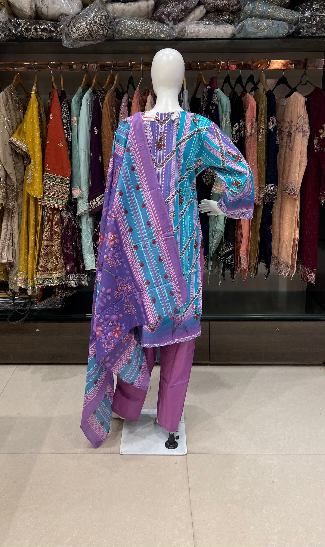 PAKISTANI LAWN COTTON SUITS FOR RAMZAN EID 3XL-MOD16