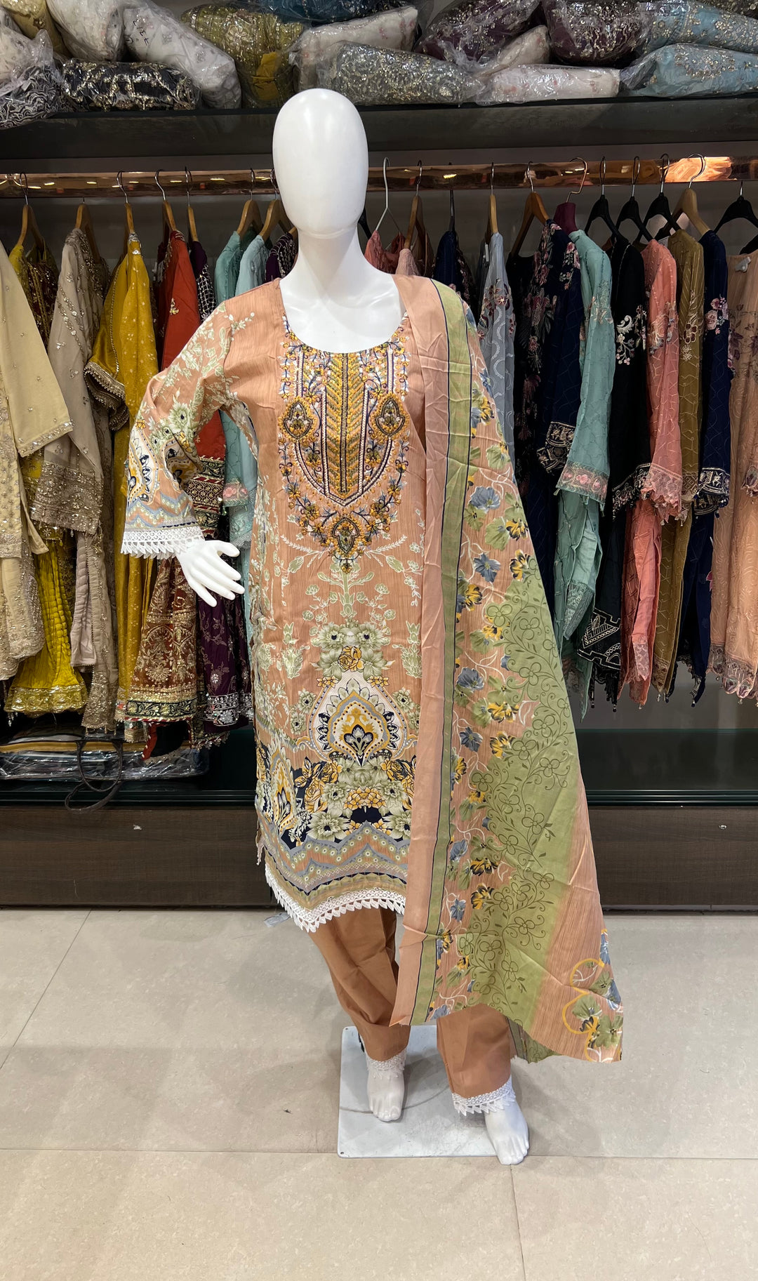 PAKISTANI LAWN COTTON SUITS FOR RAMZAN 3XL - MOD19