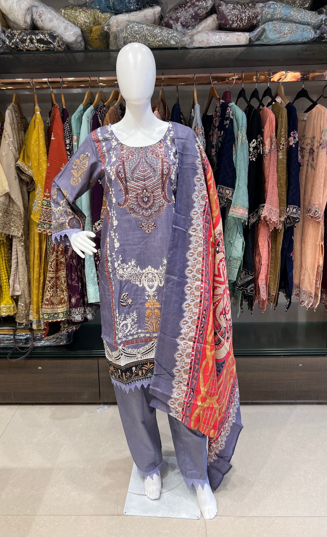 PAKISTANI LAWN COTTON SUITS FOR RAMZAN 3XL - MOD19