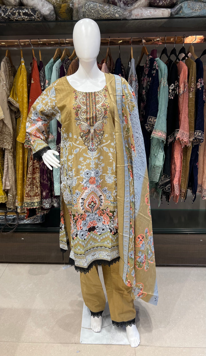 PAKISTANI LAWN COTTON SUITS FOR RAMZAN 3XL - MOD19