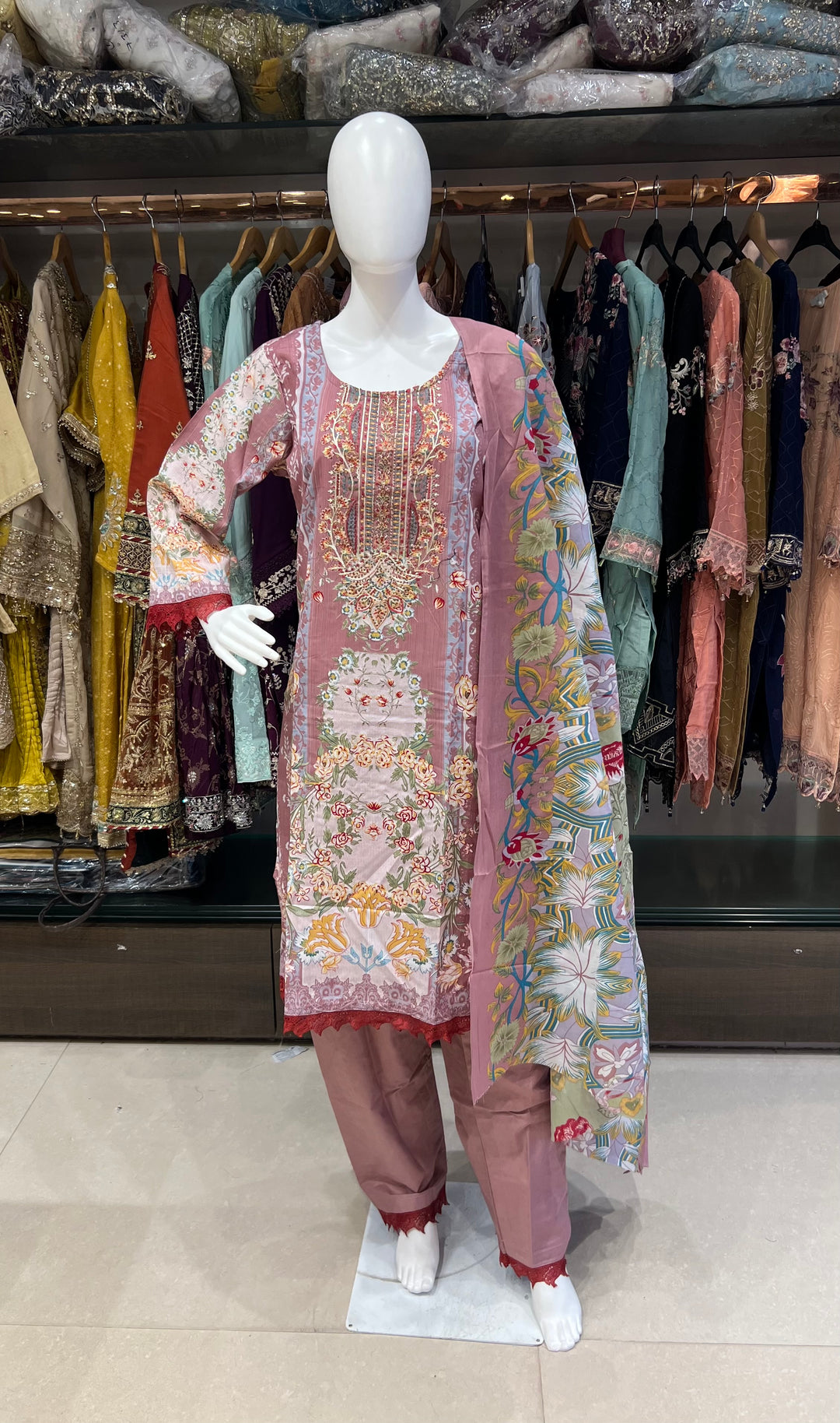PAKISTANI LAWN COTTON SUITS FOR RAMZAN 3XL - MOD19