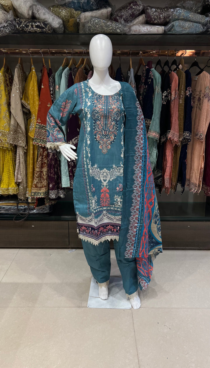 PAKISTANI LAWN COTTON SUITS FOR RAMZAN 3XL - MOD19