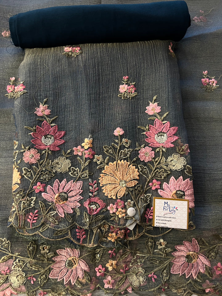 DESIGNER UNSTITCHED DRESS MATERIAL - BRT12