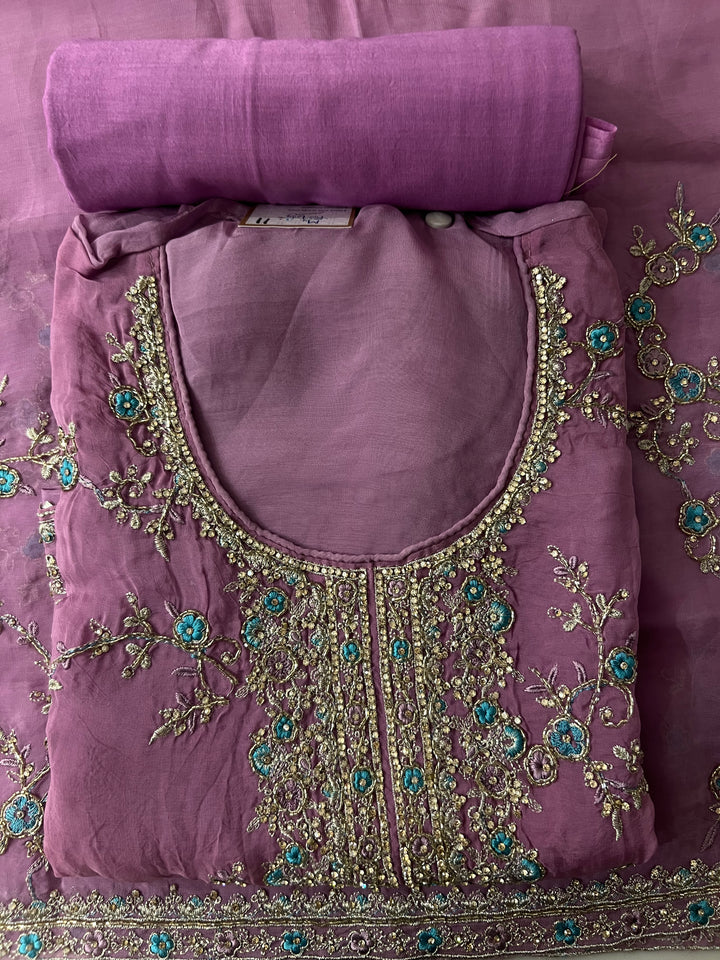 DESIGNER UNSTITCHED DRESS MATERIAL - IKEJ31