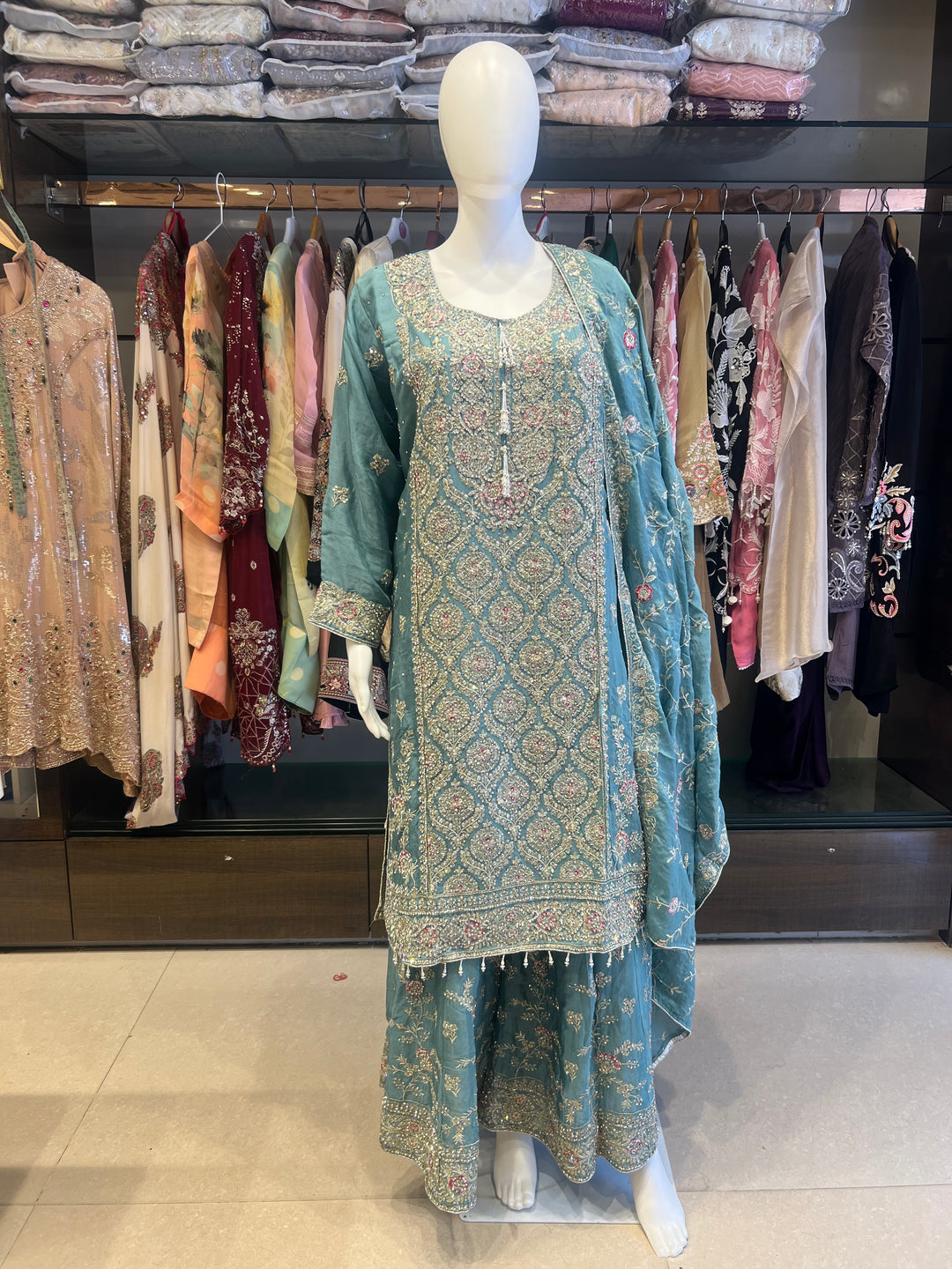 Festive Wedding Hand Work Designs Suit -MZE05