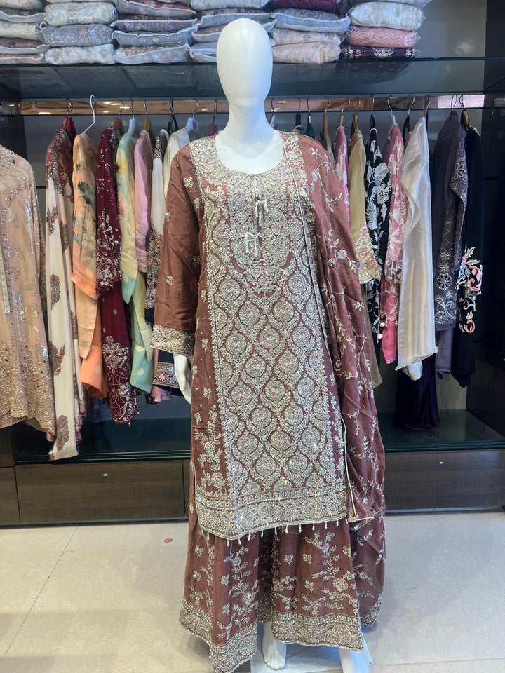 Festive Wedding Hand Work Designs Suit -MZE05