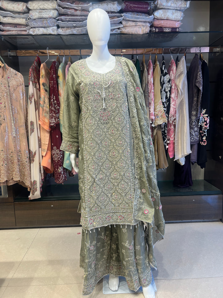 Festive Wedding Hand Work Designs Suit -MZE05