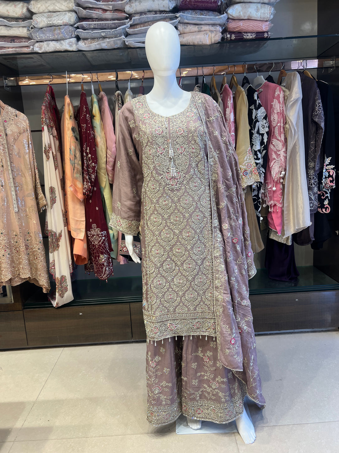 Festive Wedding Hand Work Designs Suit -MZE05