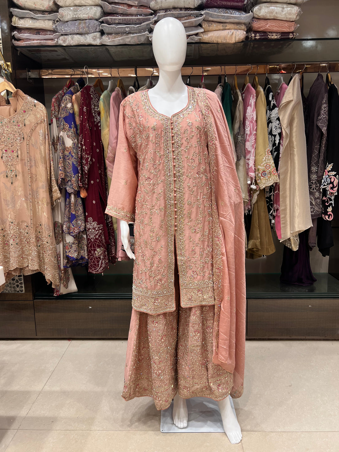 Festive Wedding Hand Work Designs Suit -MZE03