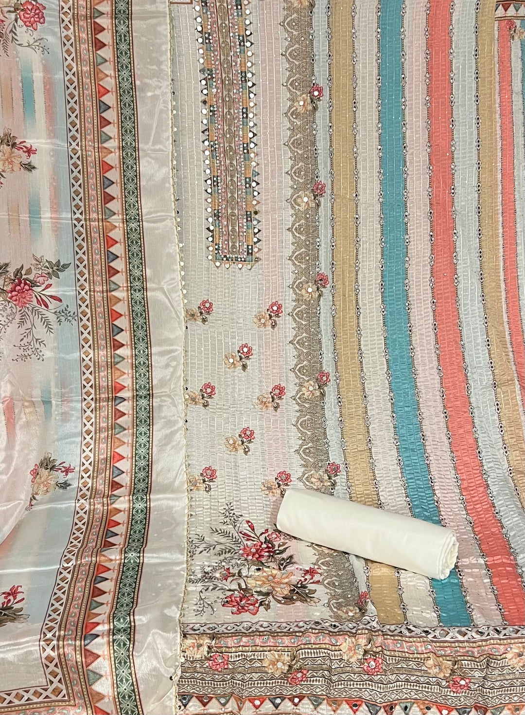 UNSTITCHED DESIGNER SUIT- IKGM007