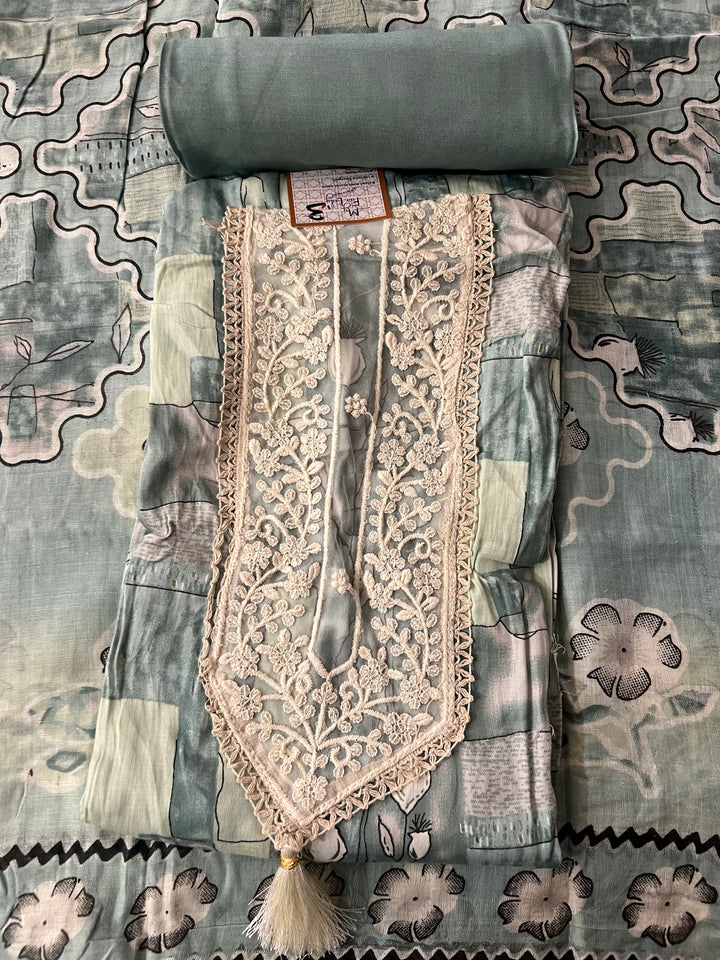 UNSTITCHED DESIGNER SUIT- IKMC03