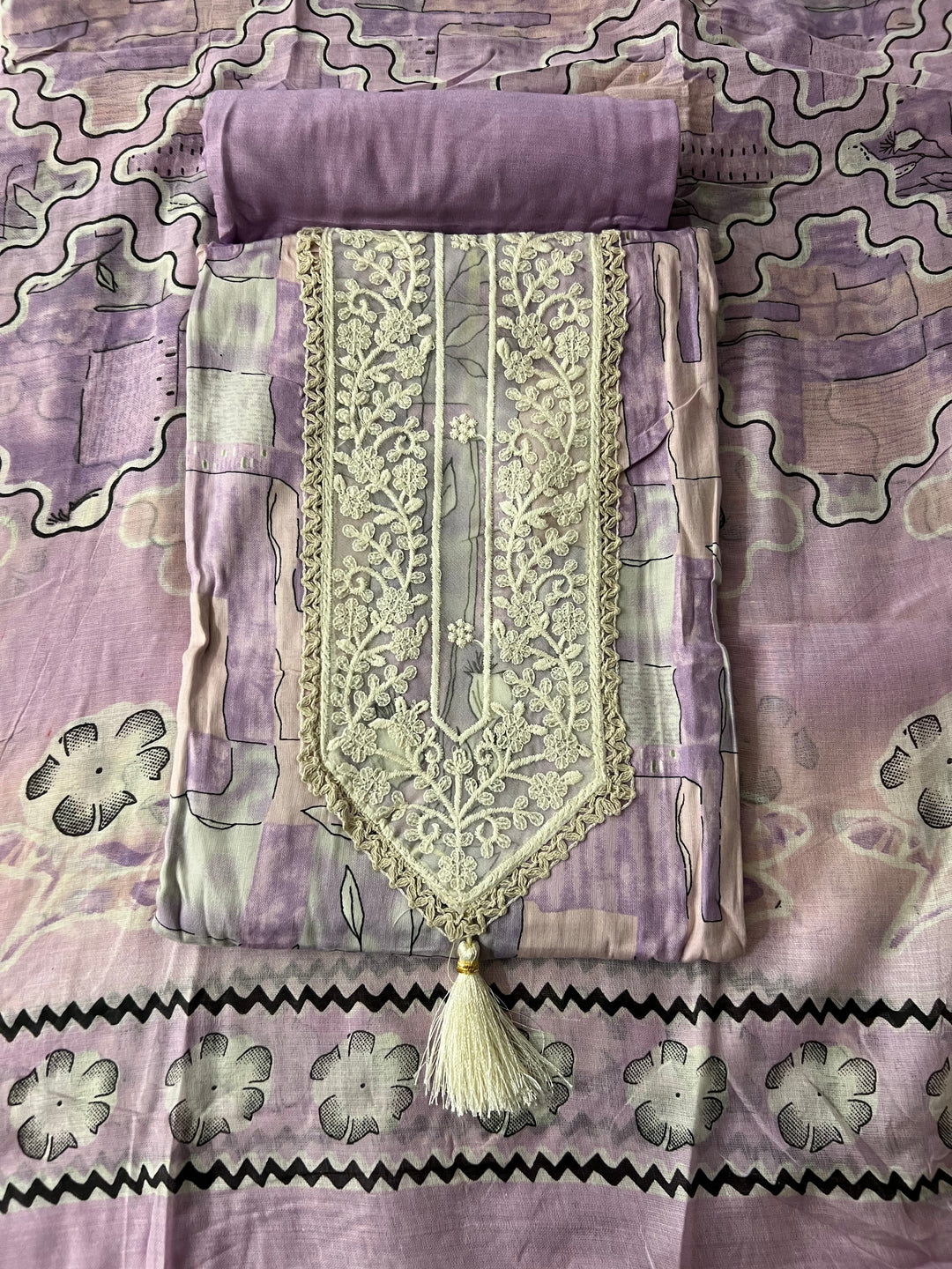 UNSTITCHED DESIGNER SUIT- IKMC03