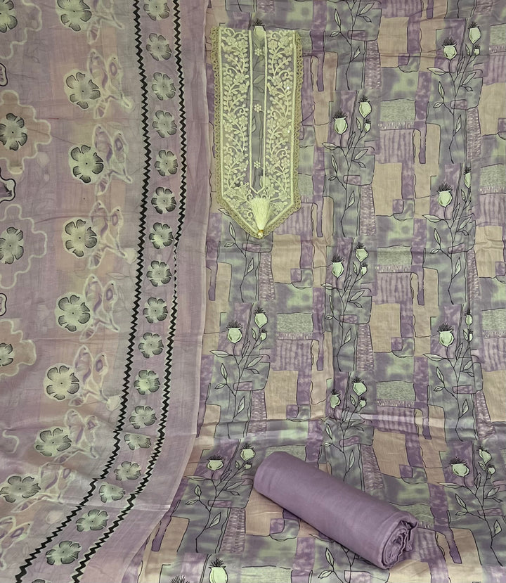 UNSTITCHED DESIGNER SUIT- IKMC03