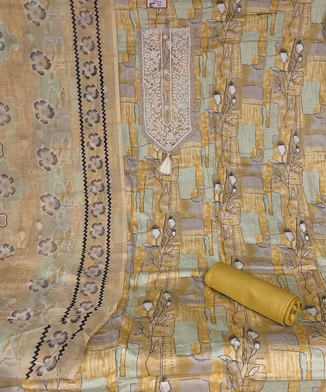 UNSTITCHED DESIGNER SUIT- IKMC03