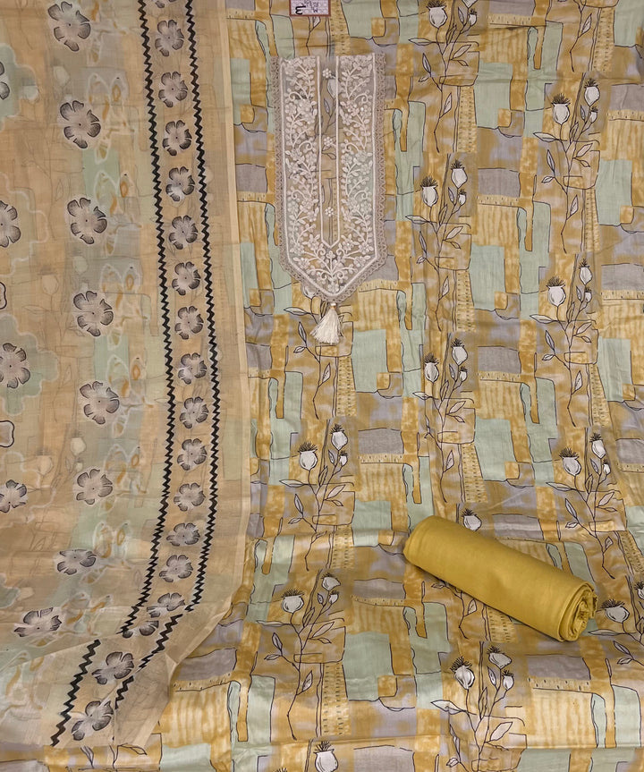 UNSTITCHED DESIGNER SUIT- IKMC03