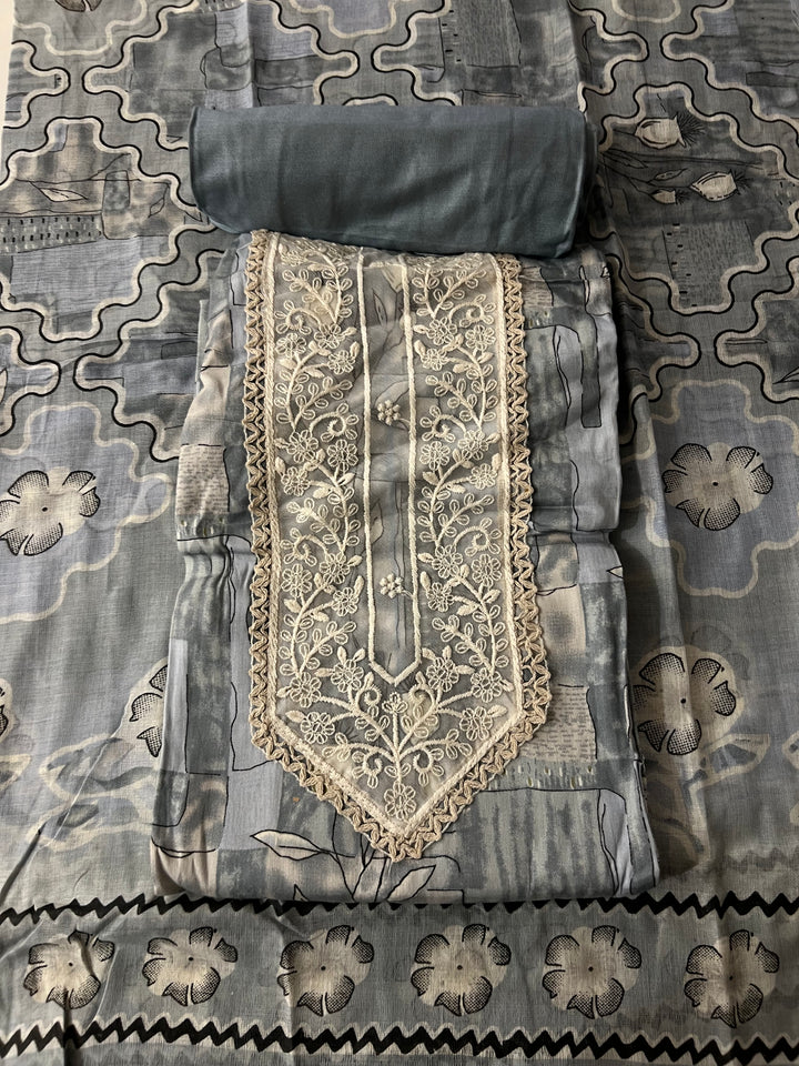 UNSTITCHED DESIGNER SUIT- IKMC03