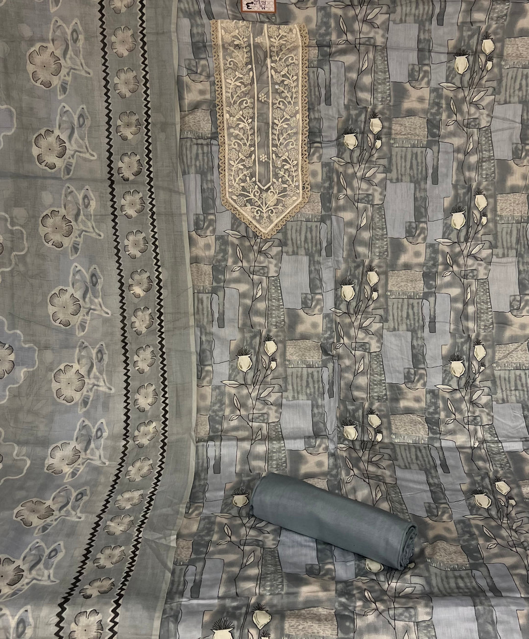 UNSTITCHED DESIGNER SUIT- IKMC03