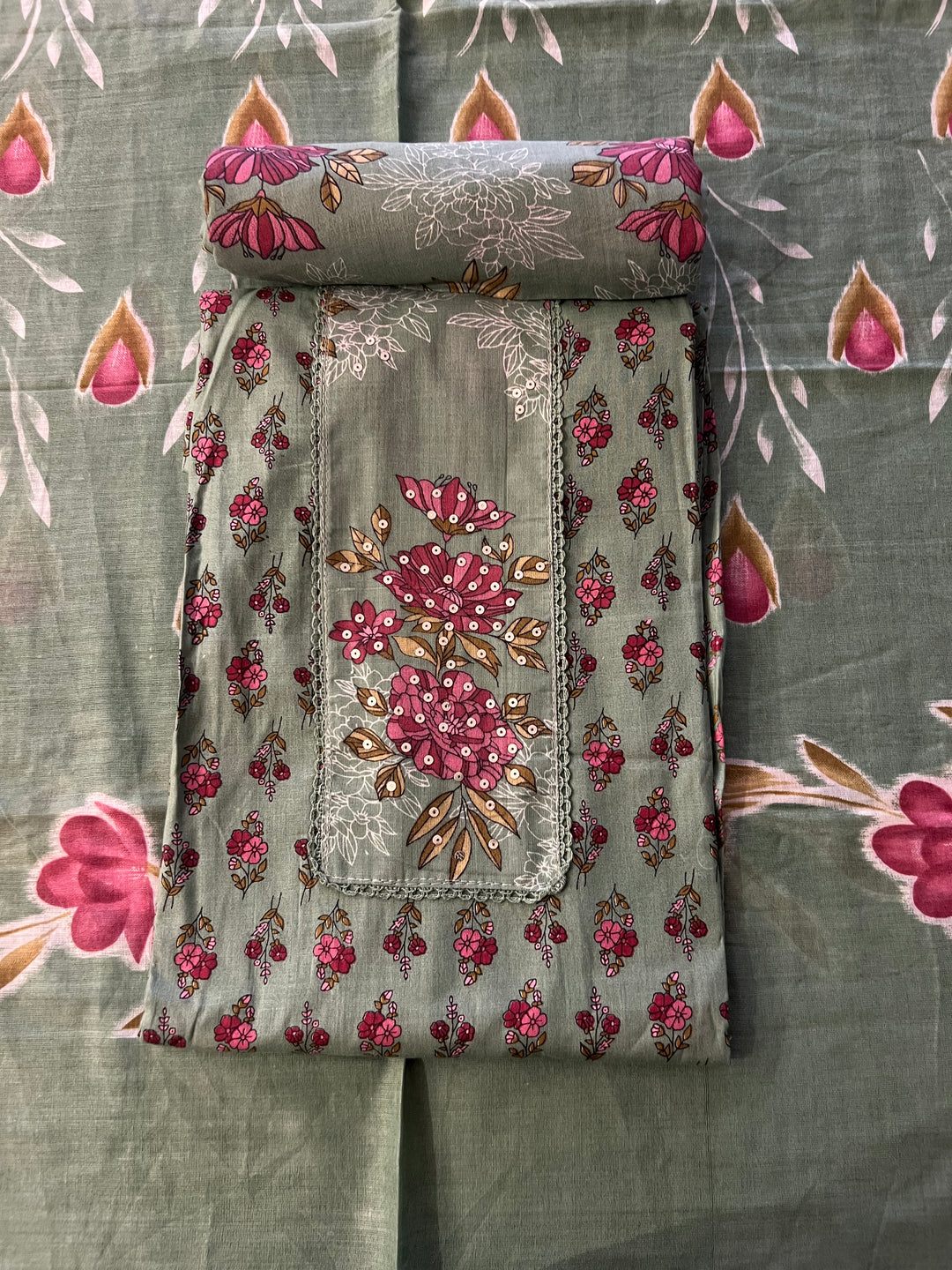 DESIGNER UNSTITCHED DRESS MATERIAL - BTMF34