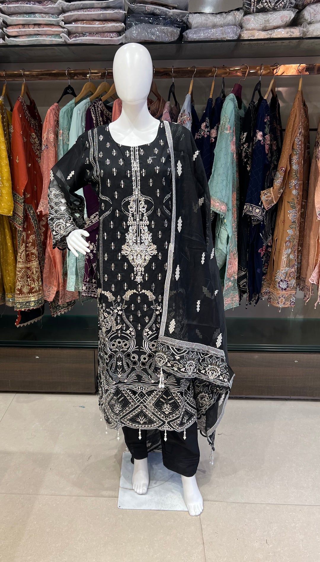 MARIYA BLACK DESIGNER WORK SUIT - MIX13