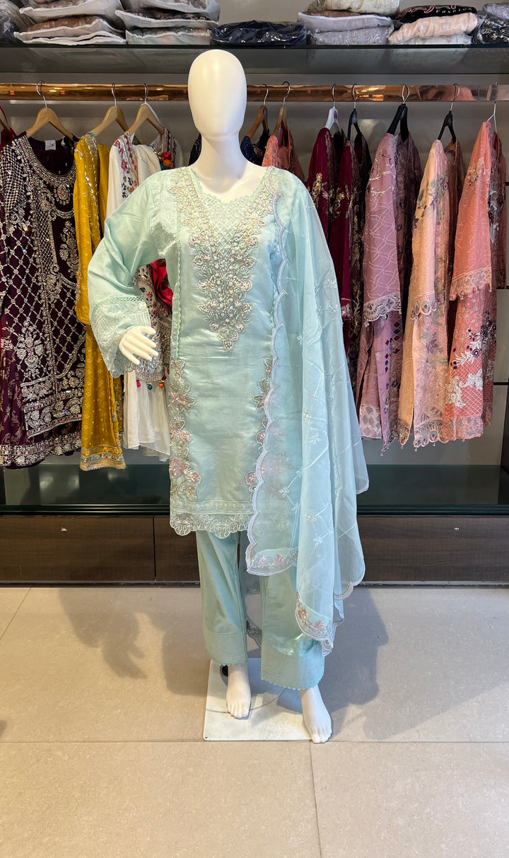 FIRDAUS BREEZE DESIGNER JUTE COTTON SUIT - AAF06