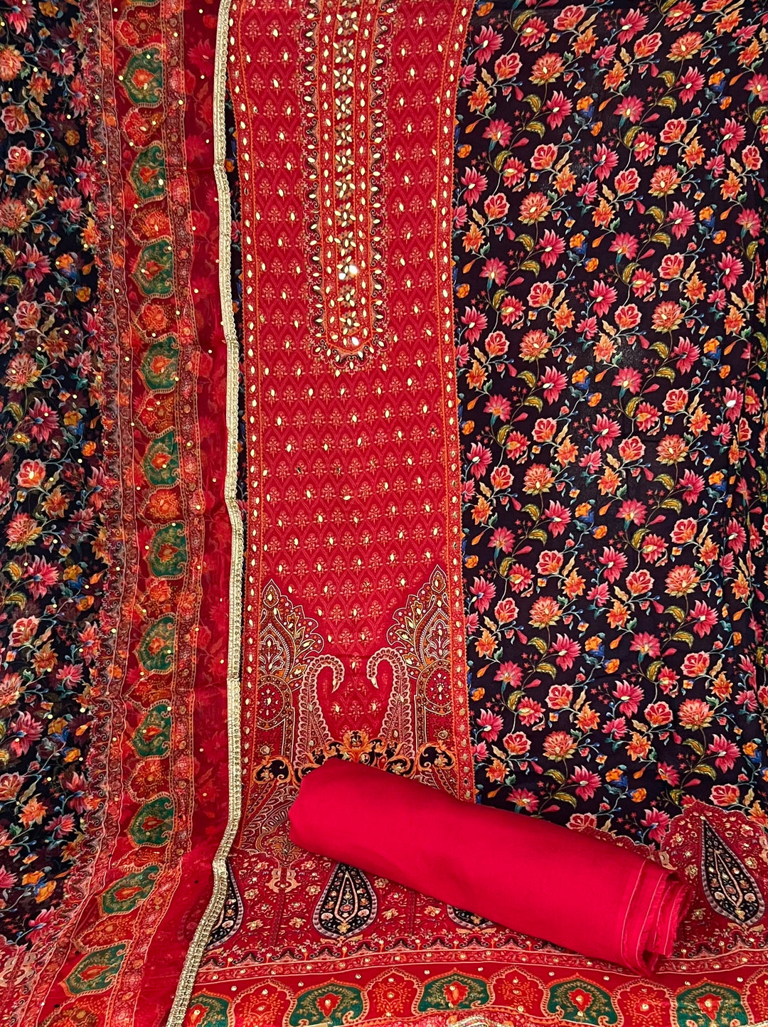 DESIGNER UNSTITCHED DRESS MATERIAL - BTA060