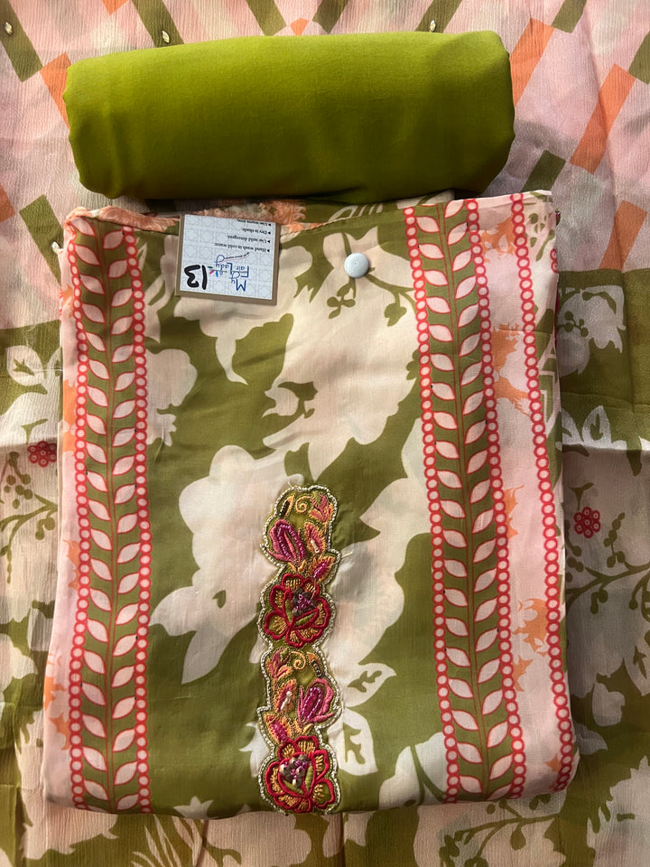 KUSHI DESIGNER UNSTITCHED DRESS MATERIAL-MAMT13