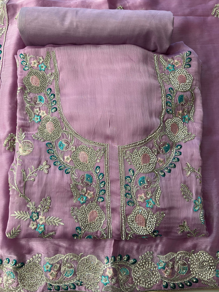 UNSTITCHED DESIGNER SUIT- IKHM14/3