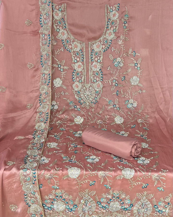 UNSTITCHED DESIGNER SUIT- IKHM14/1