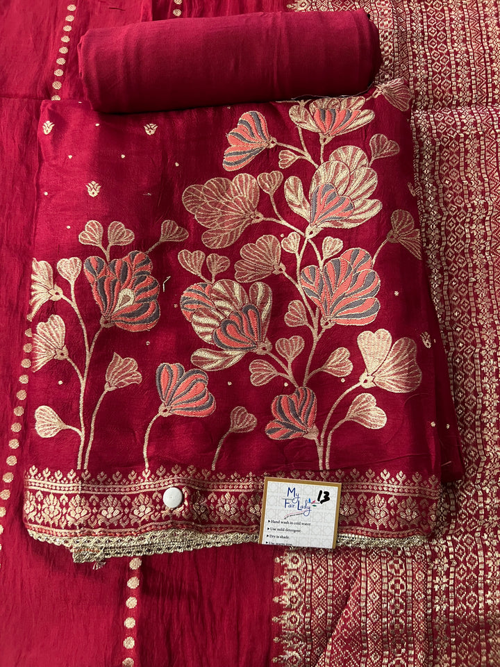 DESIGNER UNSTITCHED DRESS MATERIAL - BTMF13