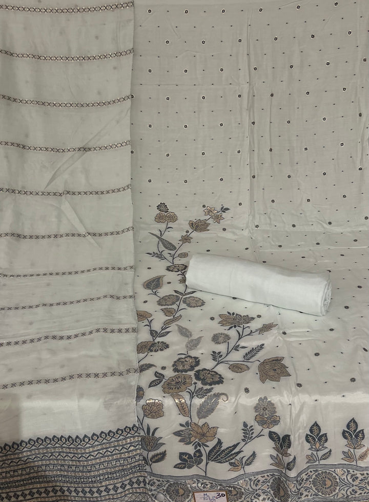 DESIGNER UNSTITCHED DRESS MATERIAL - BTMF30