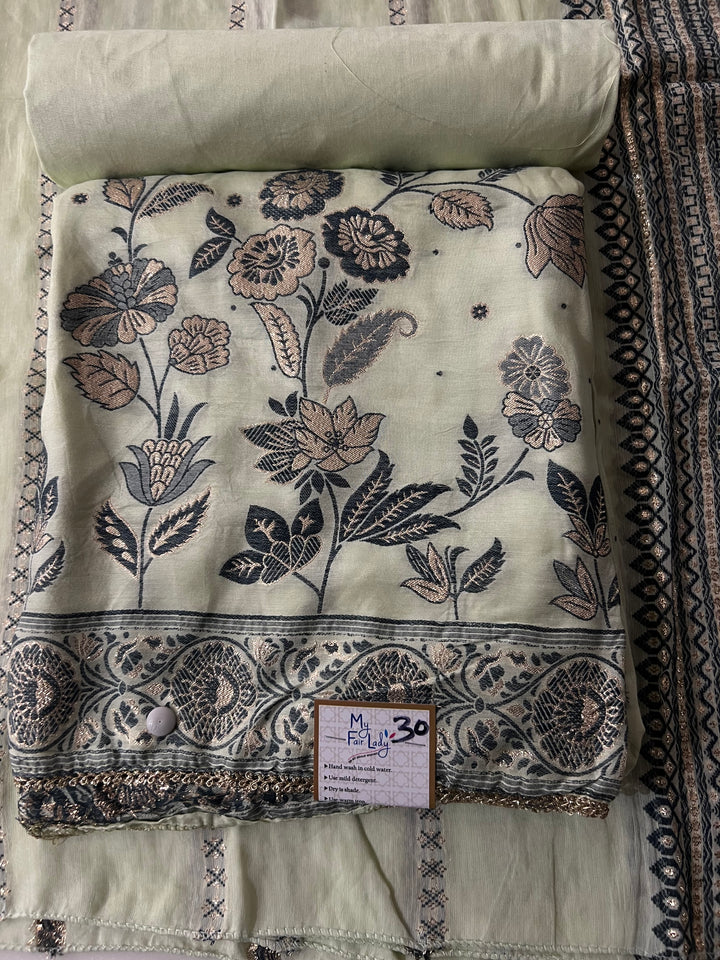DESIGNER UNSTITCHED DRESS MATERIAL - BTMF30