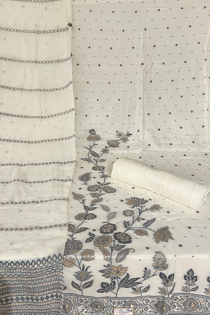 DESIGNER UNSTITCHED DRESS MATERIAL - BTMF30