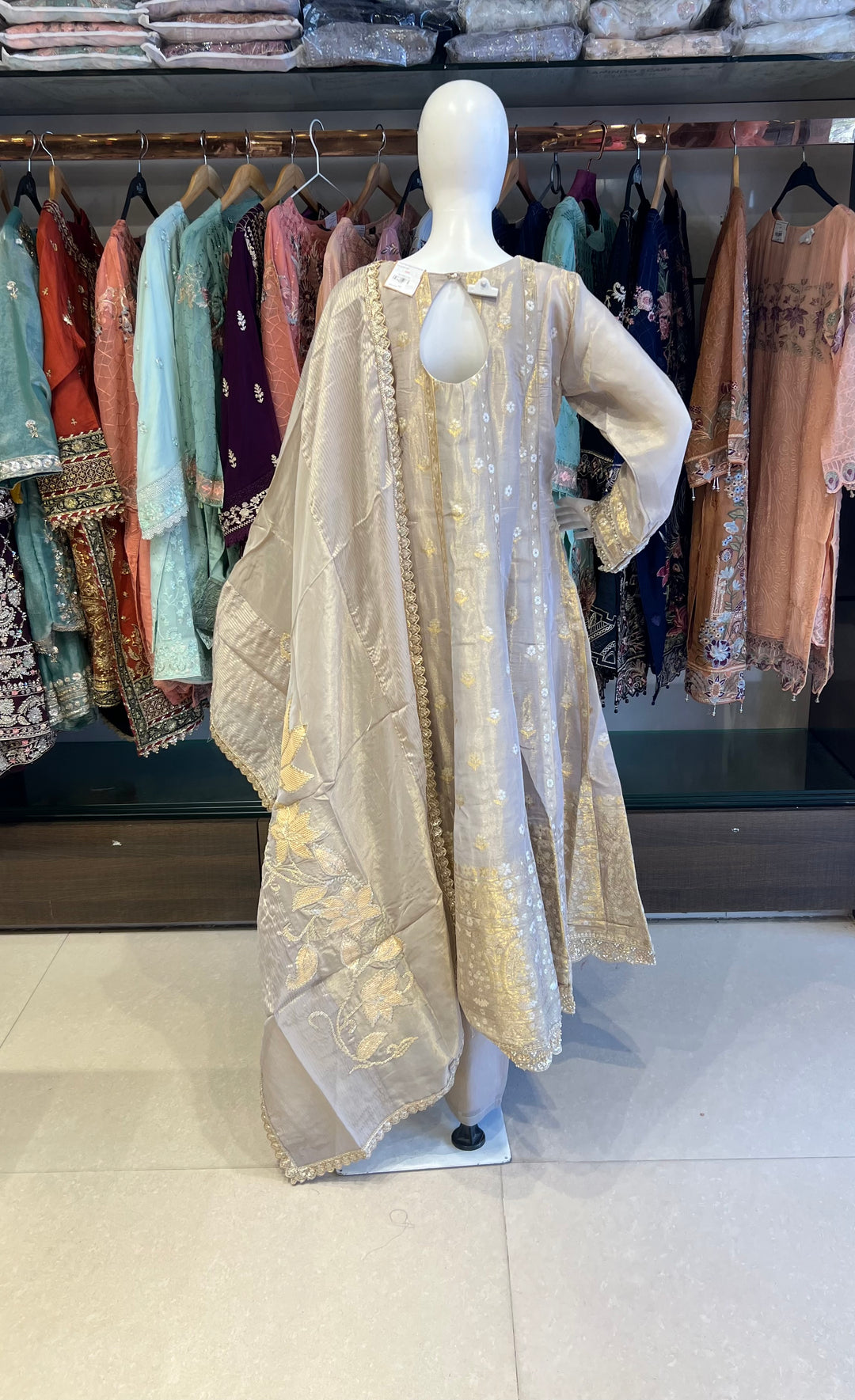 ISHUM DESIGNER ANARKALI WORK SUIT - NIK01