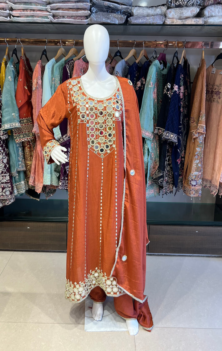 KHAS DESIGNER MIRROR WORK SUIT - MAL01