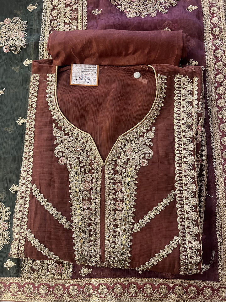 UNSTITCHED DESIGNER SUIT- IKGM11/8