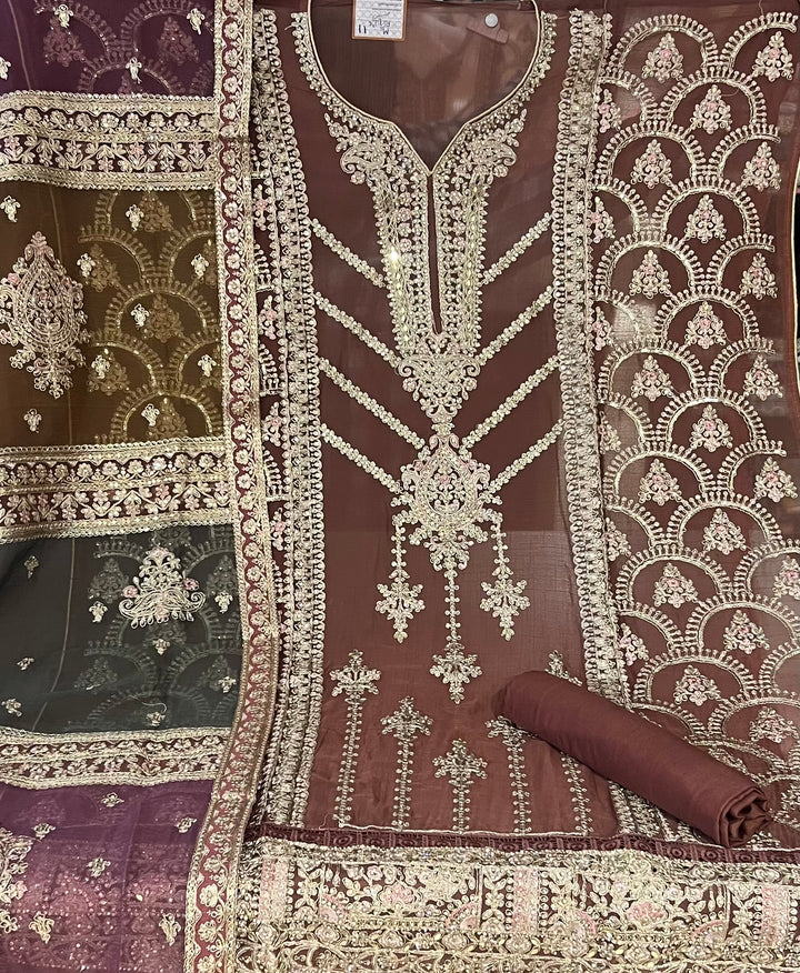 UNSTITCHED DESIGNER SUIT- IKGM11/8