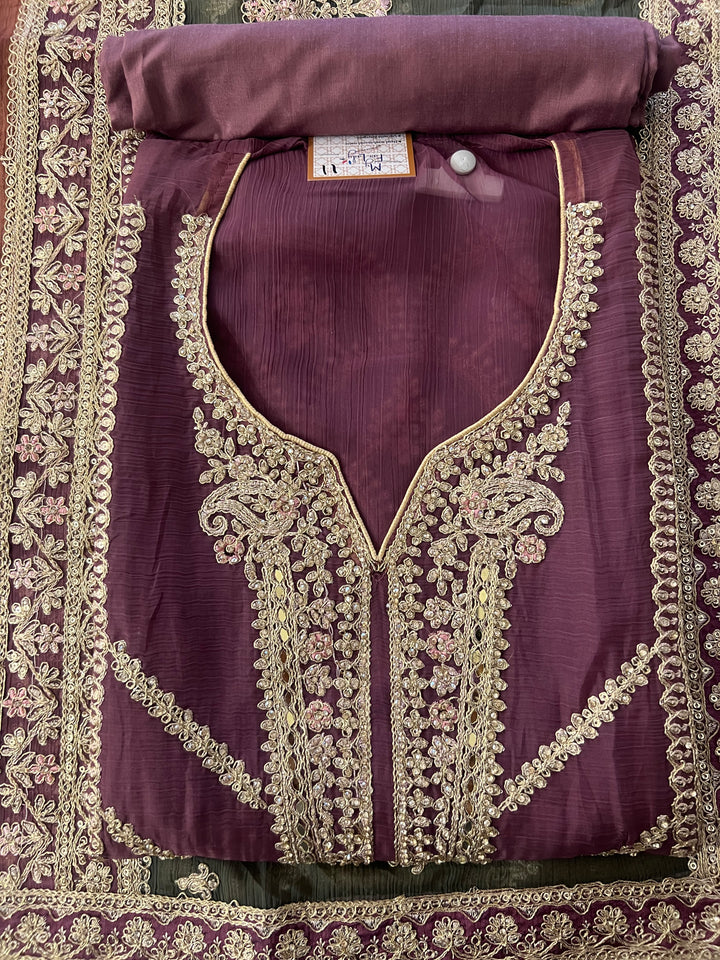 UNSTITCHED DESIGNER SUIT- IKGM11/6