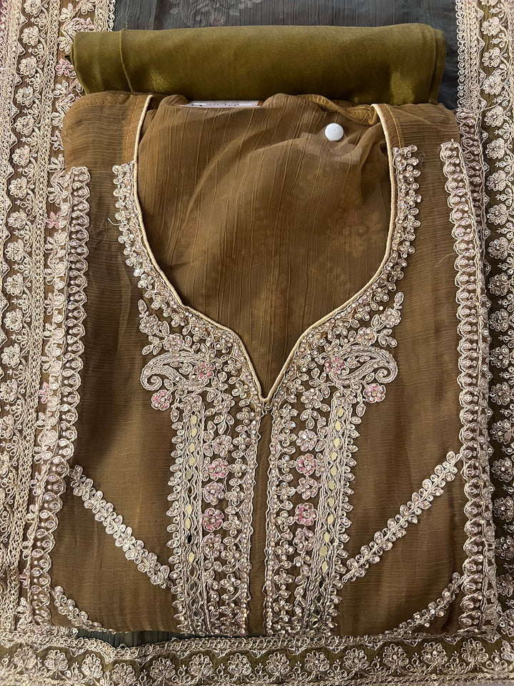 UNSTITCHED DESIGNER SUIT- IKGM11/5