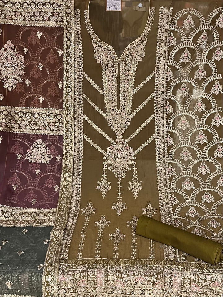 UNSTITCHED DESIGNER SUIT- IKGM11/5