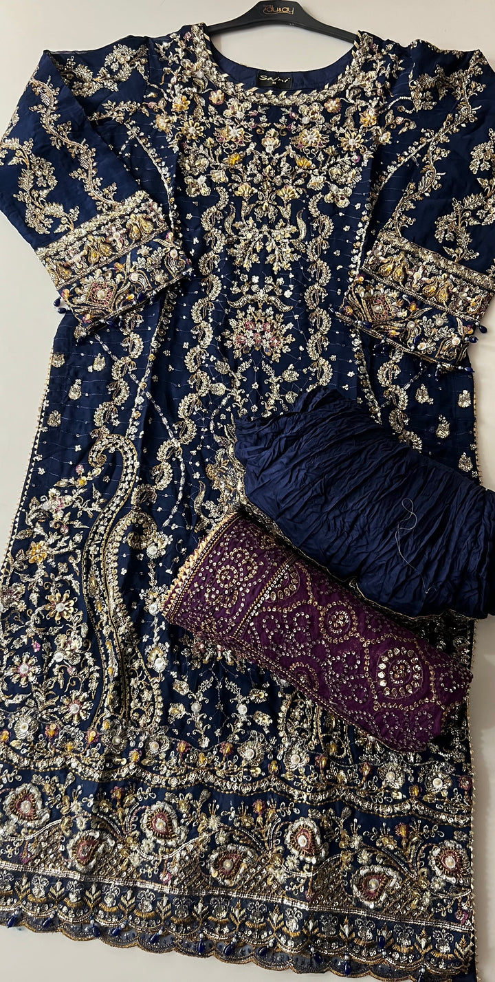 PAKISTANI HANDWORK DESIGNER SUIT - TMF01