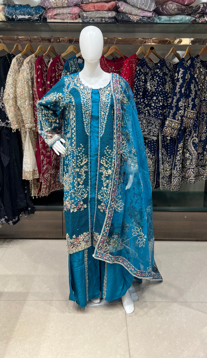 PAKISTANI HANDWORK DESIGNER SUIT - TMF01