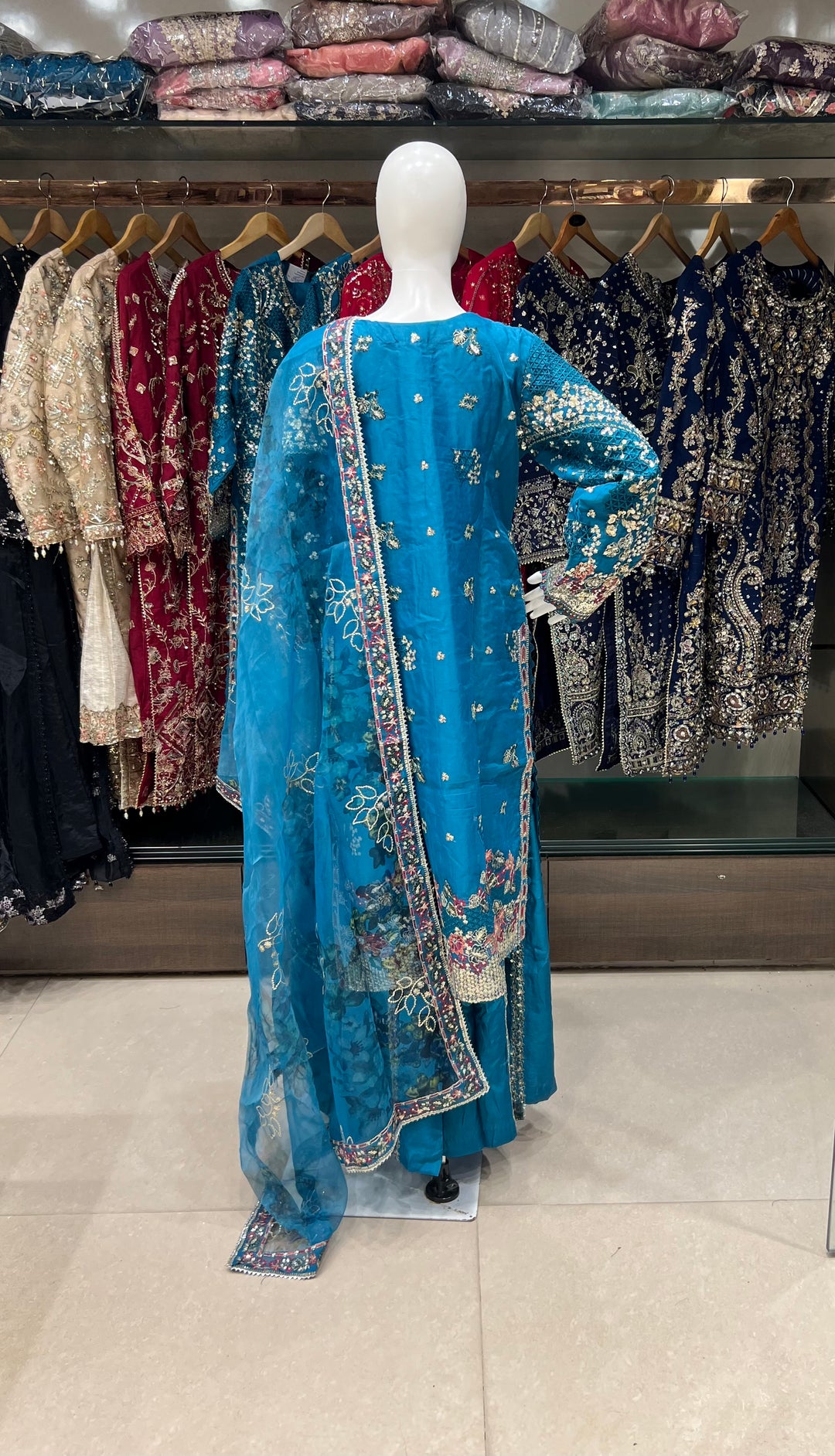 PAKISTANI HANDWORK DESIGNER SUIT - TMF01