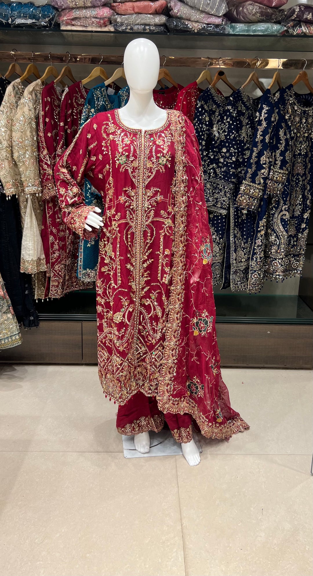 PAKISTANI HANDWORK DESIGNER SUIT - TMF01