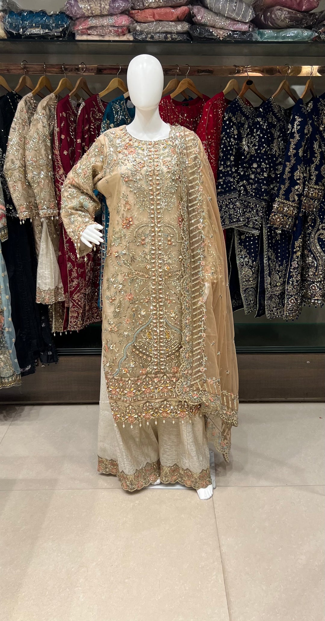 PAKISTANI HANDWORK DESIGNER SUIT - TMF01