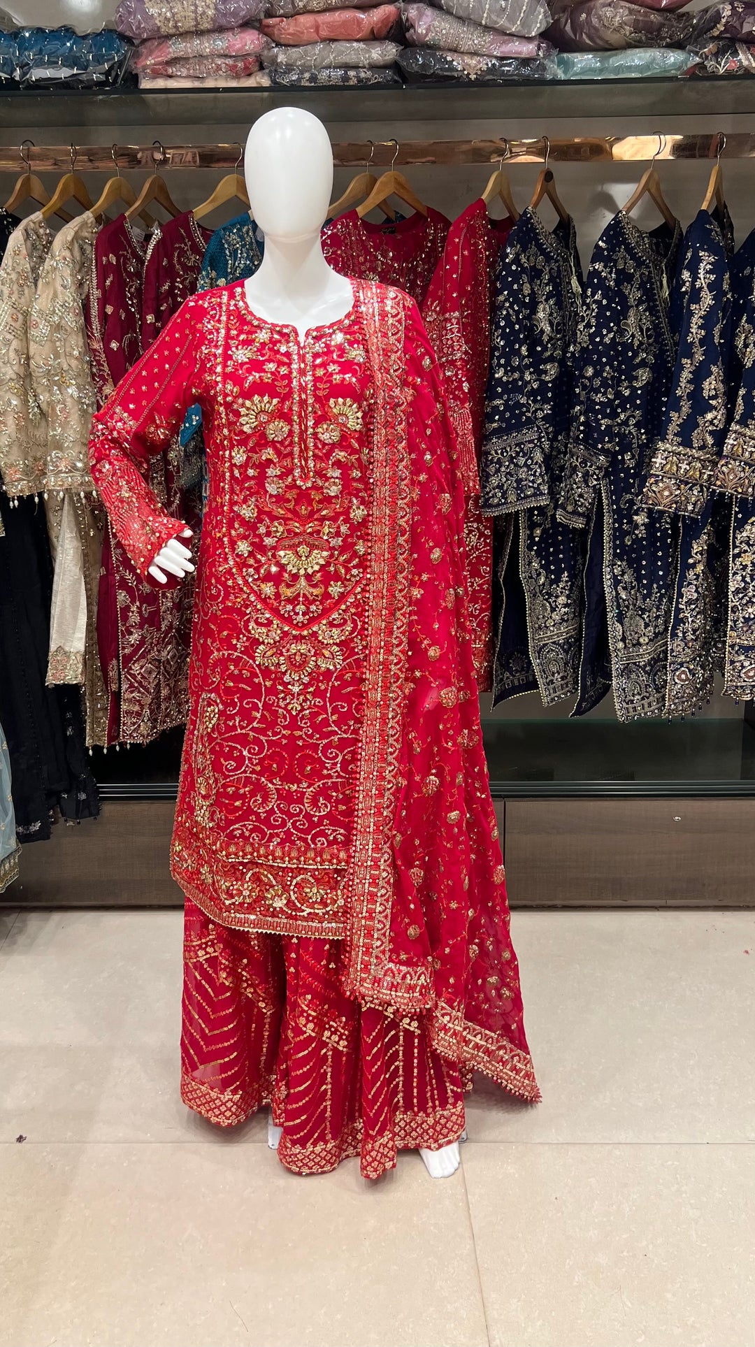 PAKISTANI HANDWORK DESIGNER SUIT - TMF01