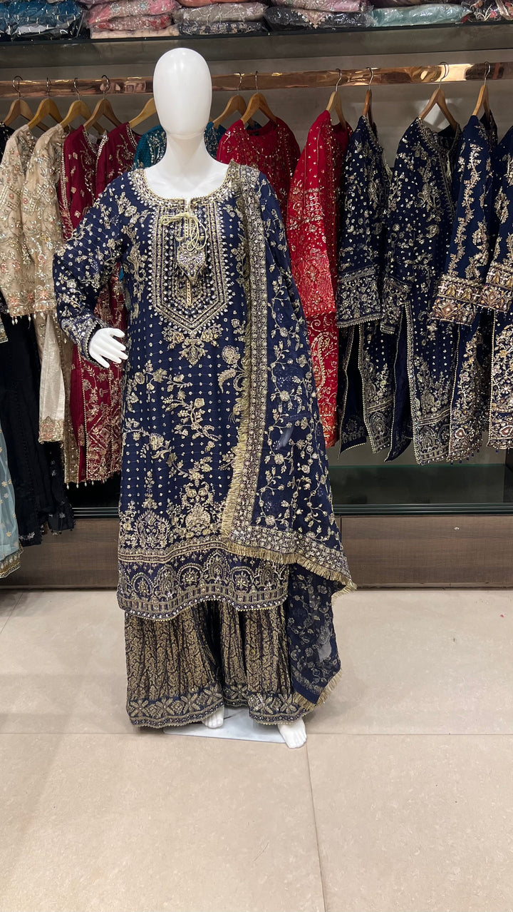 PAKISTANI HANDWORK DESIGNER SUIT - TMF01