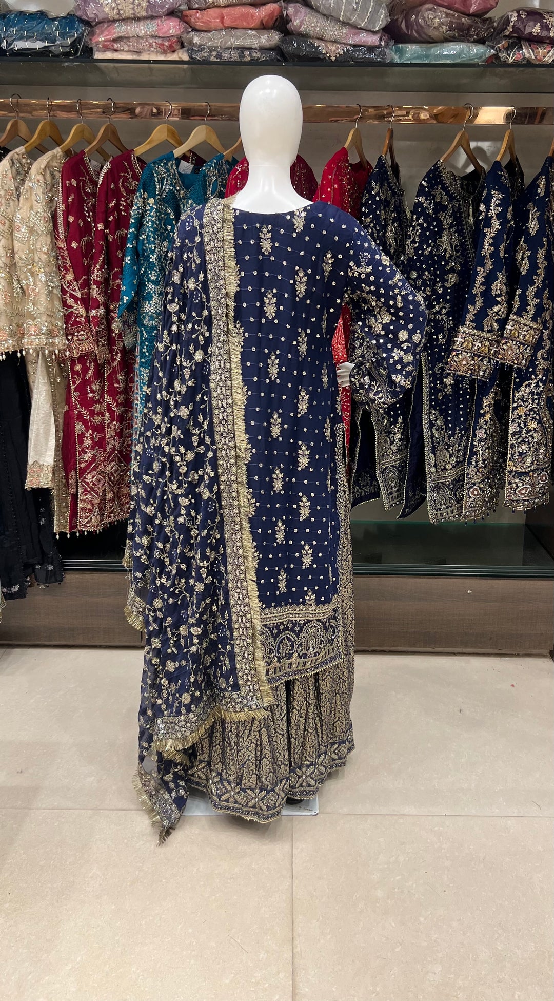 PAKISTANI HANDWORK DESIGNER SUIT - TMF01