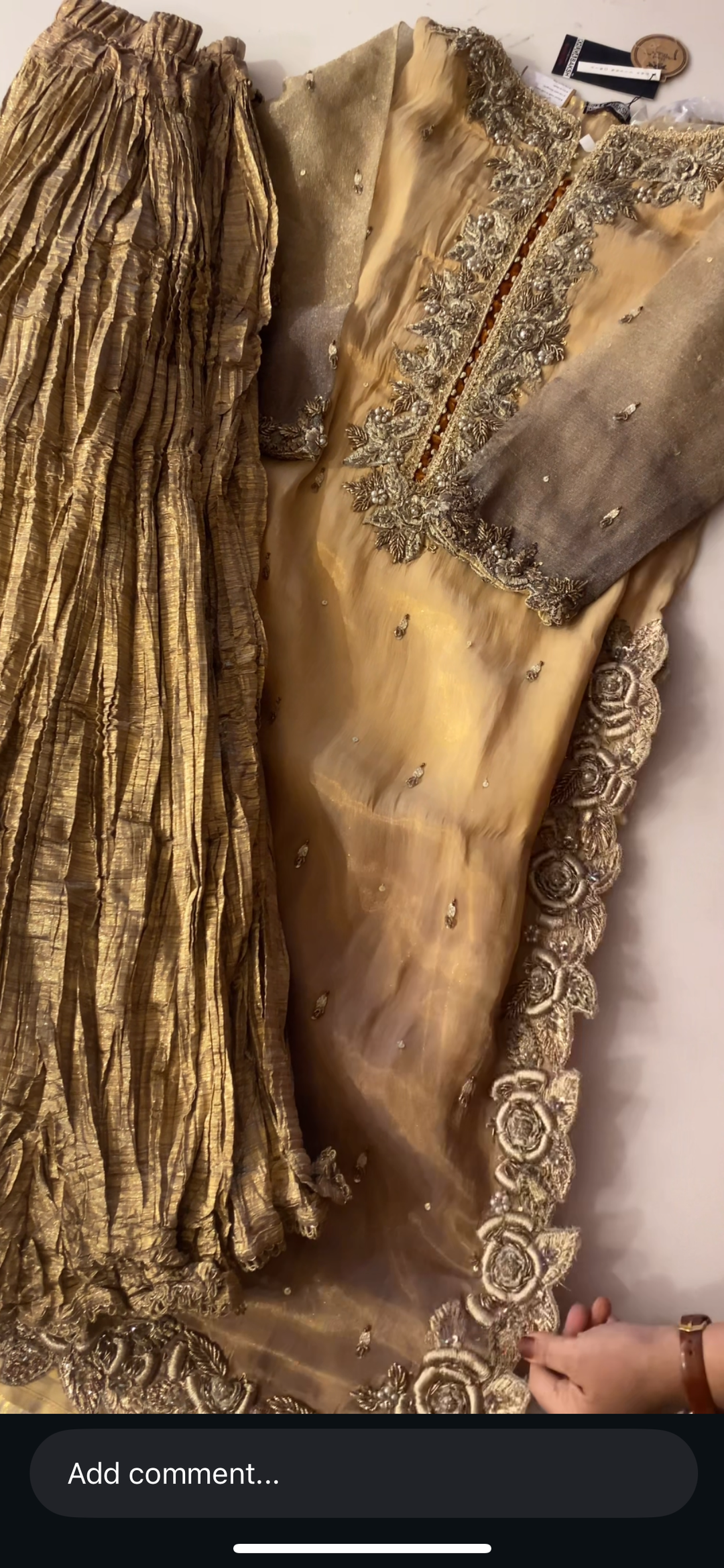 PAKISTANI KHUDABAKSH ZARI WORK DESIGNER SUIT- MTR05