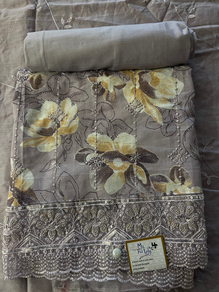 DESIGNER UNSTITCHED DRESS MATERIAL - IKZP04