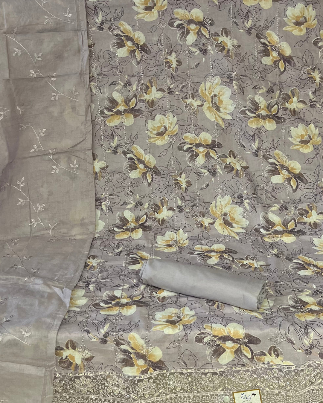 DESIGNER UNSTITCHED DRESS MATERIAL - IKZP04